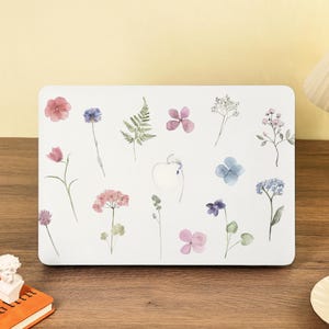 Aquarell Blumen Kunst MacBook Hülle Harte Laptop Abdeckung für MacBook Air 15/13/11 Zoll 2025 Neue Macbook Pro 16/15/14/13 Zoll 2024 M4 M3 M2 M1