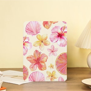 Colorful Pink Summer iPad Case with Pencil Holder Cover For iPad Pro 9.7&quot; 11&quot; 12.9 inch iPad 11/10/9 iPad Air 7/6/5 iPad Mini 7/6 Case 2025