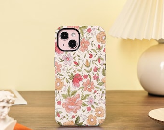Cute Flowers Phone Case Tough Cover For iPhone 17 16 15 14 13 Pro Max iPhone 16e iPhone 16 15 14 Plus 13 12 Mini X XS XR SE iPhone 11 17Air