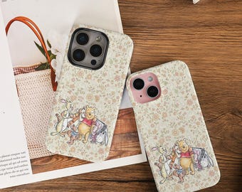 Funda para teléfono Winnie the Pooh para iPhone 17 Pro Max, 17 Air, 17 Pro, 16/15/14/13/12, Pro Max, 16, 15, 14 Plus, 16e, 12/13 Mini, XS, X, XR y SE.