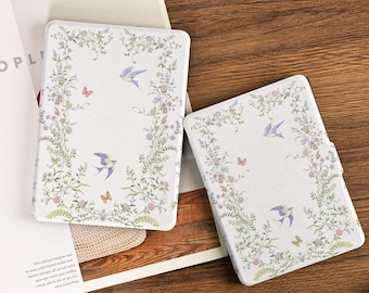 Funda Kindle completamente nueva con personalización de pájaro retro y correa de mano. Kindle Paperwhite 12. Kindle 6"6.8"7". Kobo Kindle Colorsoft 2024. Regalos para ella.