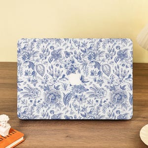 Retro Blue Painting MacBook New Laptop Cover for MacBook 2025 M4 Air 15/13/11 MacBook Pro 13/14/15/16 M1 M2 2022 M3 2024 Protective Case