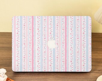 Cute Blue And Pink Hard MacBook Case fit New 2025 M4 Air 15/13/11 inch A3240 A3241 MacBook Pro 13" 14" 15" 16" 2024 M3 M2 M1 Laptop Cover
