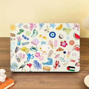 Summer Collage MacBook Case Protective Case for MacBook Air 11&quot;13&quot;15&quot; 2025 New M4 A3241 A3240 Macbook Pro 13&quot;14&quot;15&quot;16&quot; 2024 M2 Laptop Cover