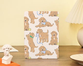 Funda para Kindle con diseño de perrito y correa de mano, Kindle Paperwhite 12/11/10, Colorsoft 7", Kindle 12/11/10, Kobo Libra Color, Kindle 2024, 2022 y 2019