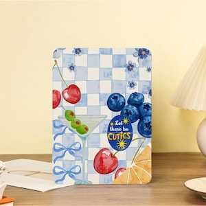 Vitality Grid Fruit iPad Case with Pencil Holder Cover For iPad 11/10/9 iPad Air 7/6/5 iPad Pro 9.7&quot; 11&quot; 12.9 inch iPad Mini 7/6/5 Case 2025