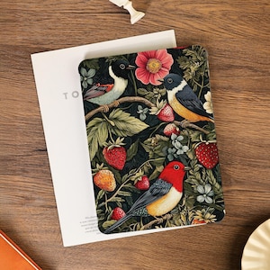 Vintage Bird Leather iPad Case with Pencil Holder For iPad Air 4/5/6/7 iPad Pro 9.7&#39;&#39; 11&#39;&#39; 12.9&#39;&#39; Mini 6/7 iPad 10.2&quot; 10.9&quot; 2025 iPad A16