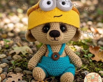 Plush Amigurumi Bear Pattern PDF – Beginner Crochet, Low-Sew Soft Chunky Teddy