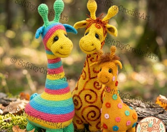Crochet Giraffe Amigurumi Pattern | Stuffed Animal Plush Toy | Cute Nursery Decor | Baby Gift | PDF Instant Download