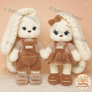 Molde em PDF para fazer coelhinho de crochê - Molde fácil de coelhinho amigurumi, molde de coelho de crochê, coelhinho fofo de crochê, coelho de crochê, Amigurumi em PDF