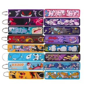 Embroidered  Keychain | Anime Keychain Jet Tag  | Bag Charm