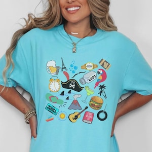 Jimmy Buffett Song Lyrics Comfort Colors Graphic Tee, Buffett Music Shirt, Unisex Beach Tshirt, Buffett Fan Gift, Funny Song Titles