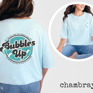 Bubbles Up Comfort Colors Graphic Tee, Two Sided Jimmy Buffett Song Lyric Shirt, Unisex Beach Tshirt, Beach Shirt, Turquoise Men&#39;s Women&#39;s