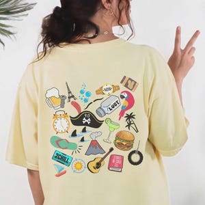 Jimmy Buffett Song Lyrics Comfort Colors Graphic Tee, Buffett Music Shirt, Unisex Beach Tshirt, Buffett Fan Gift, Funny Song Titles