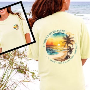 Jimmy Buffett Quote Comfort Colors Unisex Graphic Tee, Watercolor Beach Ocean T-shirt, Men&#39;s Women&#39;s Shirt, Gift for Jimmy Buffett Fan