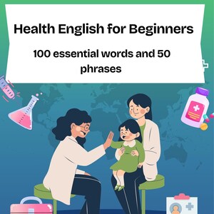 Health Vocabulary PDF for English Learners (A2–B1) - 100 words 50 phrases