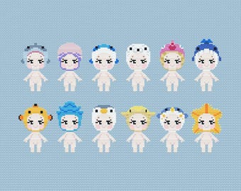 Modèle de point de croix Sonny Angel Marine Series à télécharger