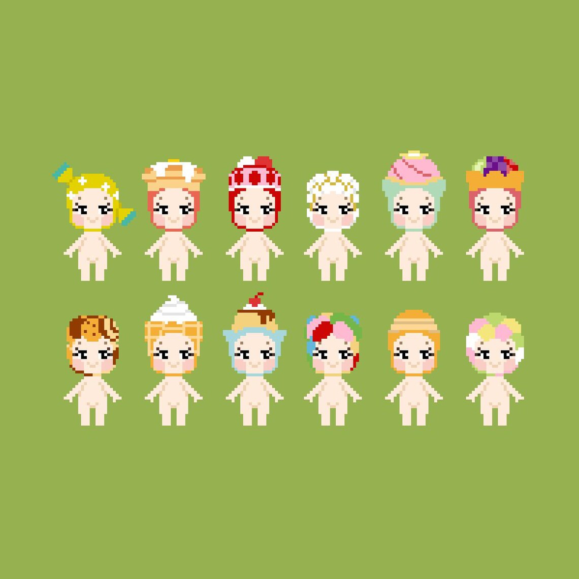 Sonny Angel Sweets Series Cross Stitch Pattern PDF Download - Etsy