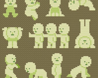 Modèle de point de croix Smiski à télécharger