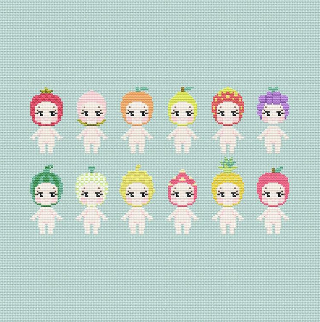 Sonny Angel Fruit Series Cross Stitch Pattern PDF Download - Etsy