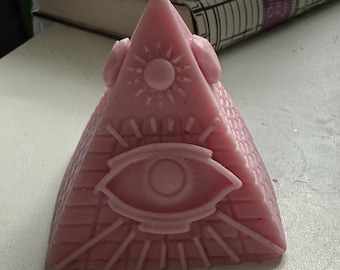 Pink Pyramid Candle: