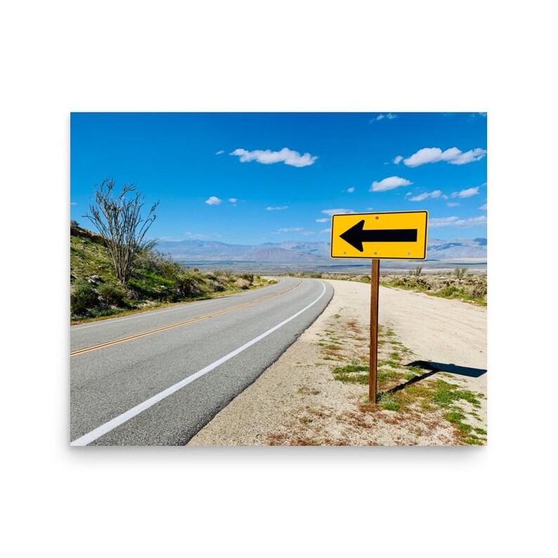 Highway Directional Sign Poster - Etsy