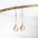 Rose Gold and Champagne Drop Earrings. Bridesmaid Gift. Rose Gold Drop Earrings. Wedding Jewelry. Simple Earrings. Dangle Earrings. Gift. 