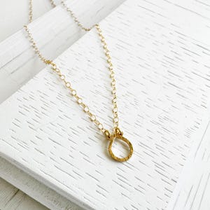 Tiny Teardrop Necklace: 14k Gold Filled Simple Layering Chain