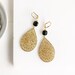 dianne reviewed Gold and Black Statement Earrings. Chandelier Earrings Black Stones. Black Gold Teardrop Earrings
