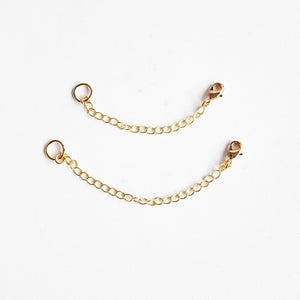 Chain Extender in Gold and Silver Plated. Extra Chain for Adjustable Necklace. Necklace Extender