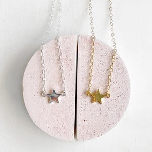 Dainty Star Necklace: 14k Gold Filled or Sterling Silver Layering Necklace