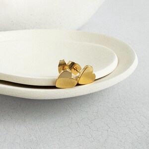 Heart Stud Earrings | Gold Earrings | Dainty Post Earrings | Gold Studs | Heart Studs | Minimalist Earrings