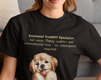 Emotional Support Specialist Puppy T-Shirt, Unisex T-shirt