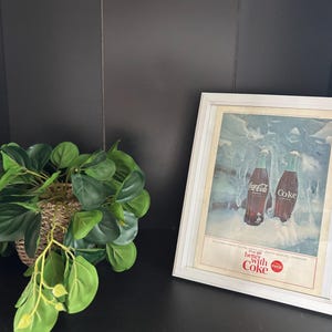 Vintage Coca-Cola “Things Go Better With Coke” Poster – 1960s Original Ad in White Frame