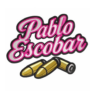 Pablo Escobar Embroidery Design