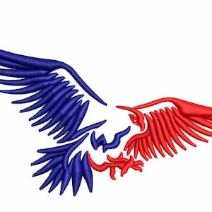 Águia dos EUA - Design de bordado à máquina - Padrão de bordado de águia patriótica, Bordado de águia com bandeira americana, Design dos Estados Unidos