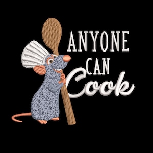 Anyone Can Cook Embroidery Design
