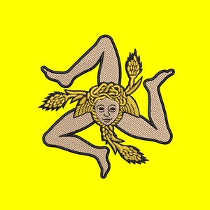 Disegno per ricamo dello stemma della Sicilia