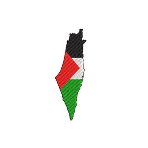 Diseño de bordado del mapa de Palestina - Descarga digital