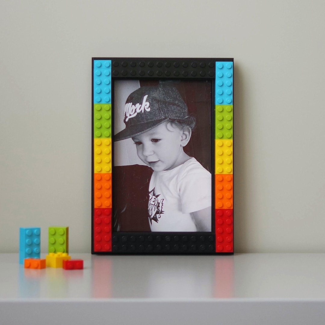 4x6 Brick Picture Frame : Photo Frame Covered With Rainbow Colored Lego ...