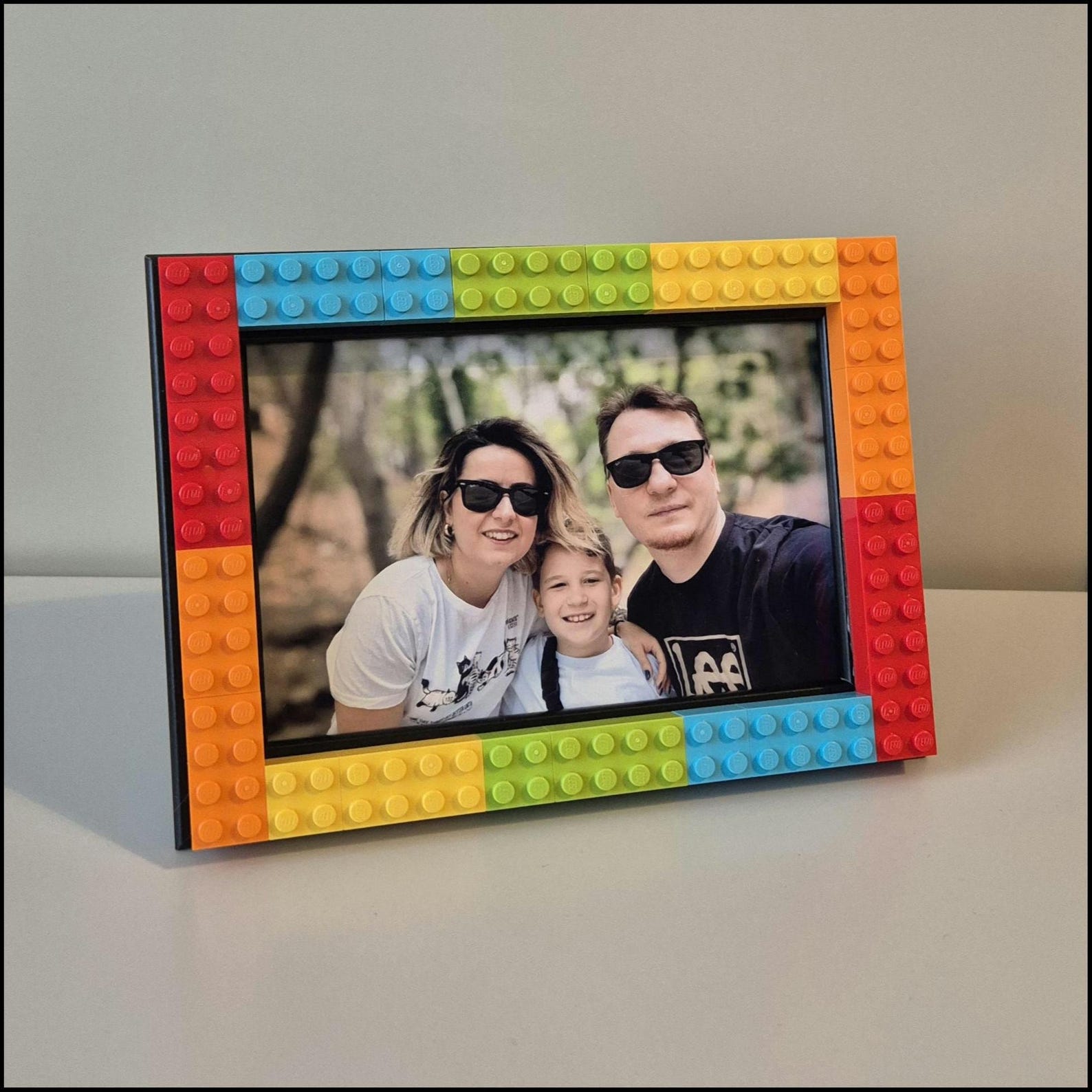 Lego Frame Kit 4x6 Brick Photo Frame, - Picture Frame Covered With Colorful Lego ...