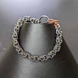 Chainmaille Bracelet Stainless Steel and Copper