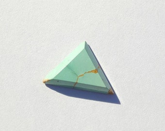 Triangle turquoise cabochon genuine semiprecious gemstone 20 x 20 x 24 mm turquoise gemstone, rare quality