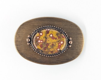 Fivela de cinto vintage Poppy Jasper
