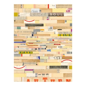 Authentic Collage: archival reproduction of original paper collage