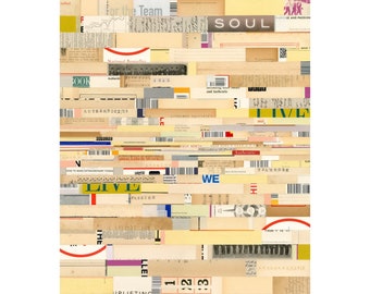Authentic Collage: archival reproduction of original paper collage