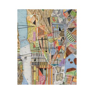 Obermanhattan Druck: Archiv Giclée Druck der original Stadtplan Kunst Multi-Color moderne Kunst geometrische Formen 8,5 "x 11", 13 "x 19" oder 17 "x 22"