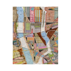 Impressão de Lower Manhattan: reprodução giclée de arquivo da arte original do mapa da cidade, arte moderna multicolorida, formas geométricas, escolha seu tamanho