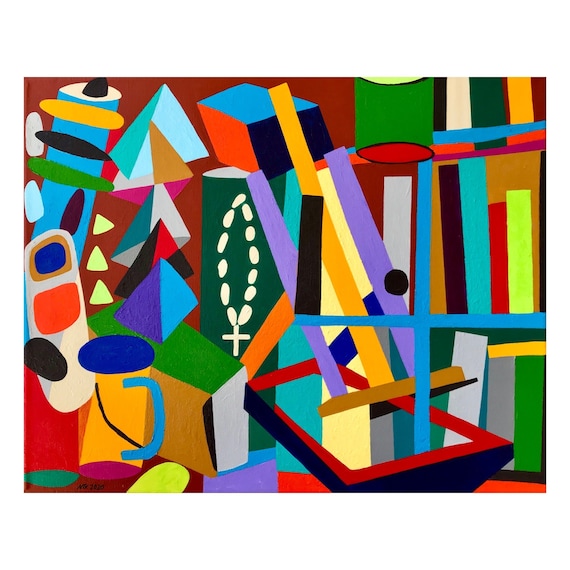 アート・デザイン・音楽 Painting acrylic on canvas 140cmx80cm Abstract Art on Music Acrylic Painting on 40