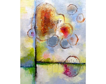 Finding My Way, Original Abstract Oil Painting on canvas panel, 11&quot;x14&quot;, modern art